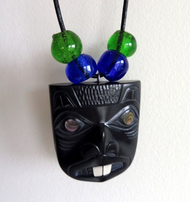 Argillite Pendant, Beaver, by Glen Pollard, Haida Nation with Russian ...