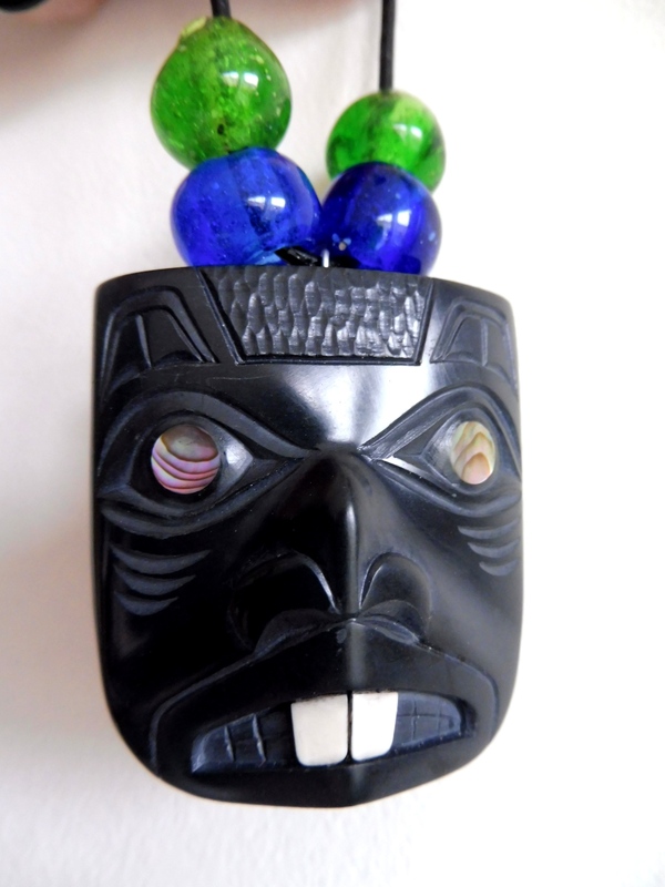 Argillite Pendant, Beaver, by Glen Pollard, Haida Nation with Russian ...