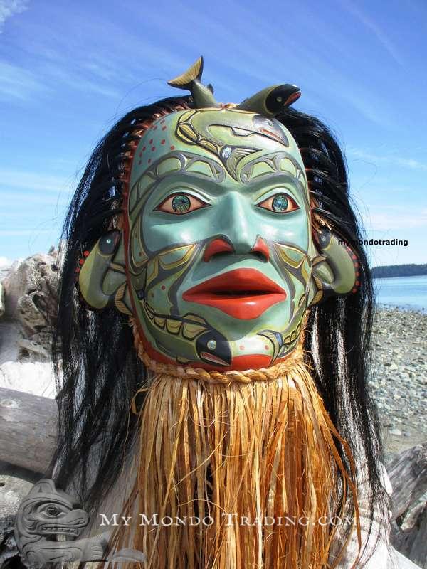 Return of the Salmon, mesmerizing Mask by Janice Morin - SOLD