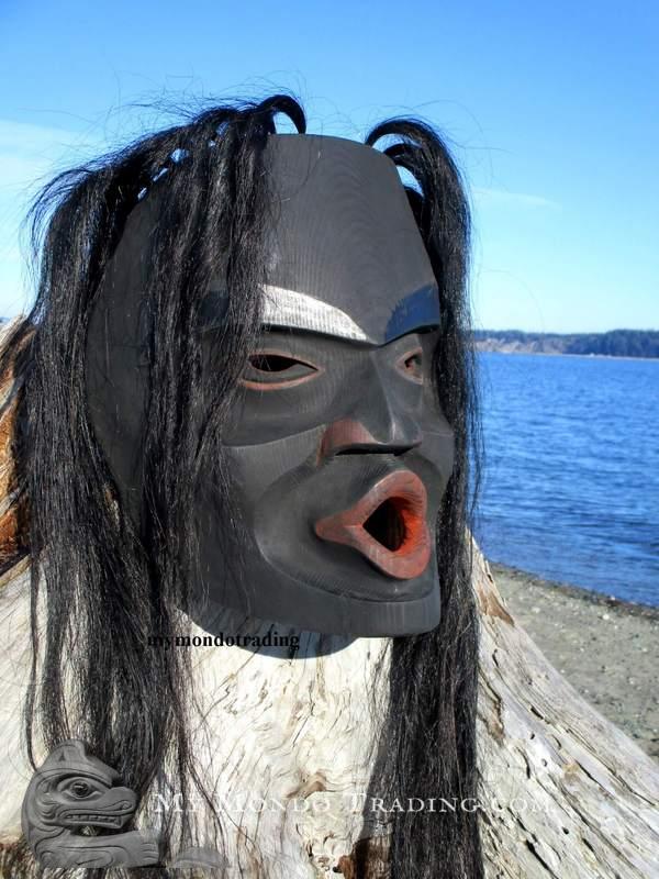 Wild Woman, Dzunukwa Mask by Kolten Khasalus Grant