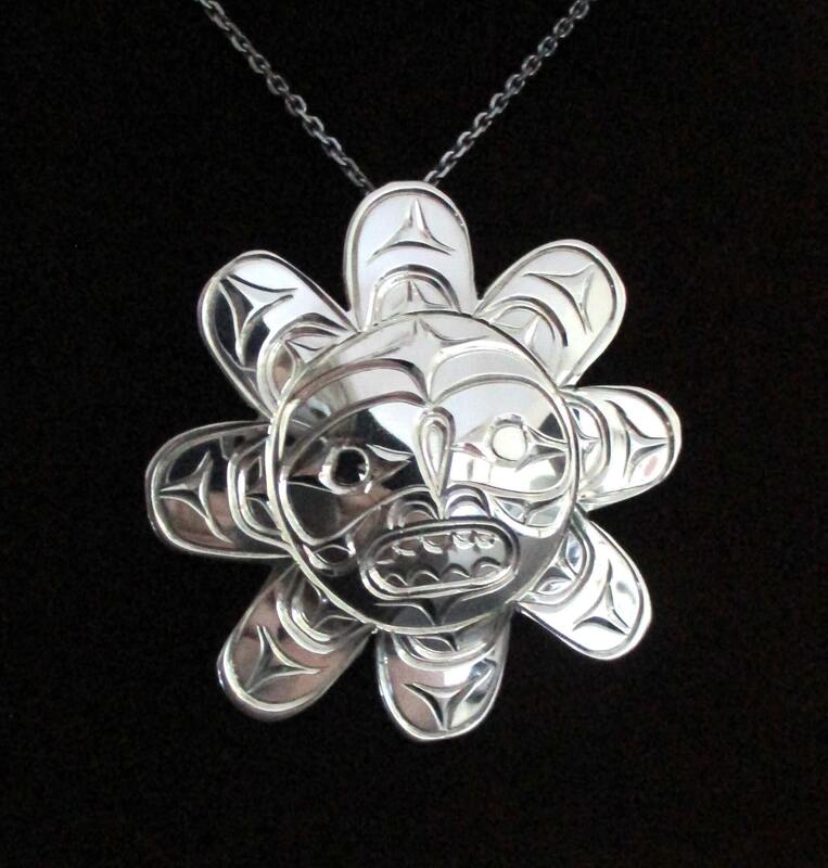 Sterling Silver Sun pendant by Paddy Seaweed