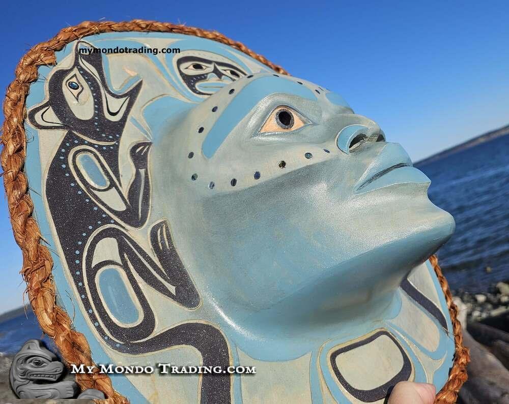 Moon Mask Randy Iniguez Wolf Moon, hand carved Mask by Randy Stiglitz/Janice Morin • My Mondo ...