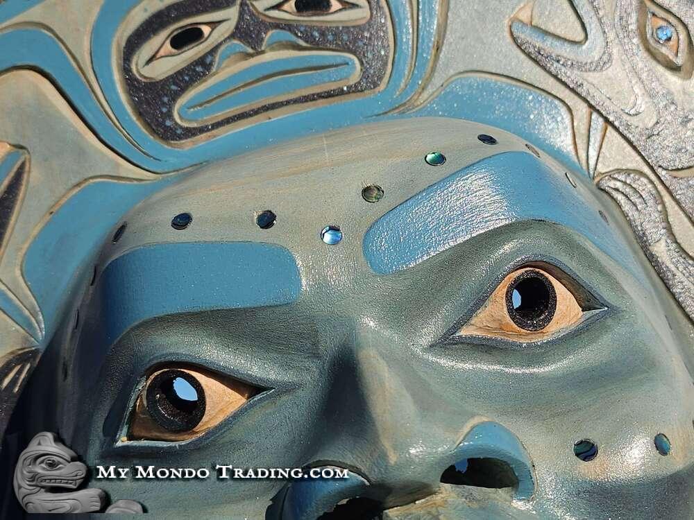 Moon Mask Randy Iniguez Wolf Moon, hand carved Mask by Randy Stiglitz/Janice Morin • My Mondo ...