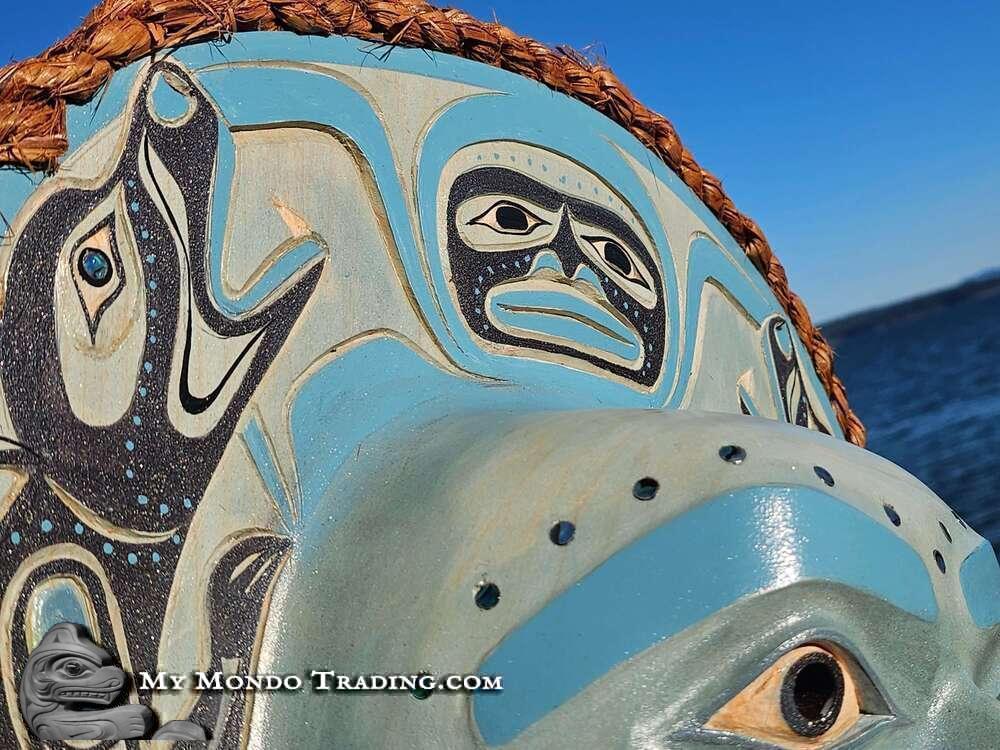 Moon Mask Randy Iniguez Wolf Moon, hand carved Mask by Randy Stiglitz/Janice Morin • My Mondo ...