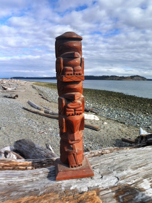 Model Totem Pole, older piece, by Raymond Shaw