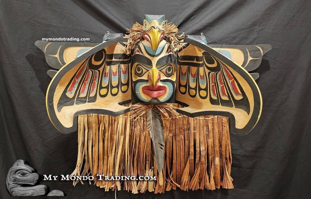46" Eagle Transformation Mask, cedar, Kwakiutl artist Sammy Dawson - SOLD