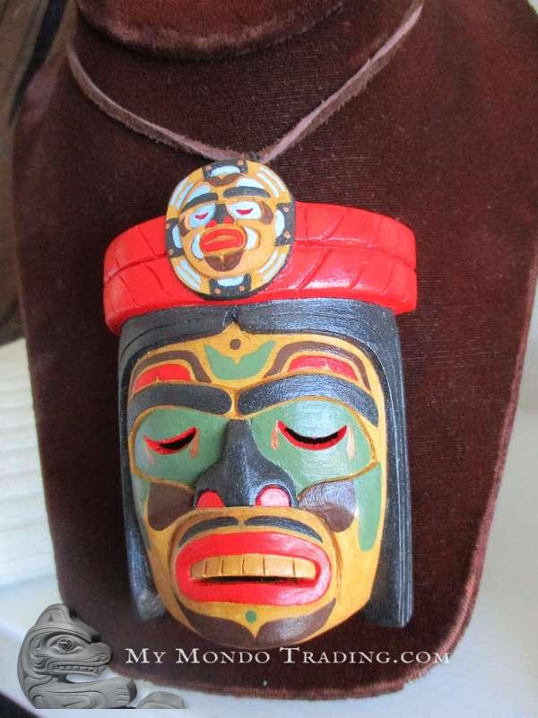 Chief mourning mask pendant by Silas Coon