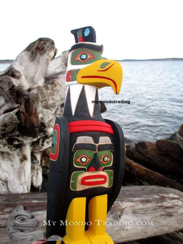 3D Eagle totem sculpture by Silas Coon
