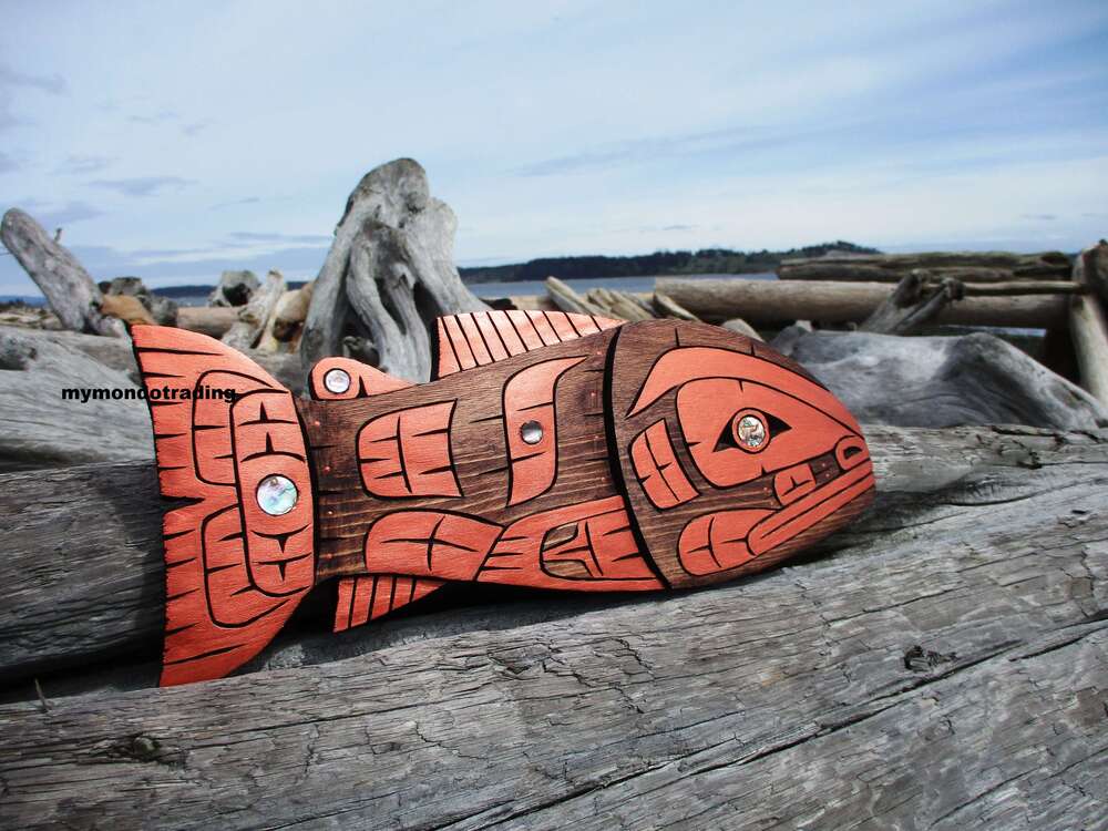 Salmon wall art by Silas Coon