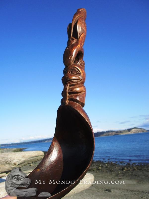 Haida/Tlingit wooden ceremonial Ladle