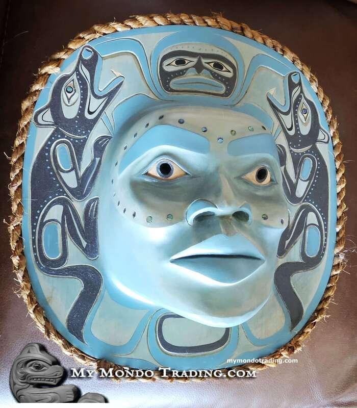 Moon Mask Randy Iniguez Wolf Moon, hand carved Mask by Randy Stiglitz/Janice Morin • My Mondo ...