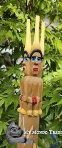 50" Gitxsan, Watchmen model totem pole, Rupert Jeffrey, Skeena River (video!)