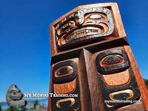 "Copper" Dance Rattle, wooden, hand carved and authentic by Johnathan Henderson (video)