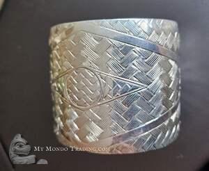 Sterling silver 2" Weave cuff bracelet, Jody Sparrow