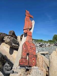 Thunderbird, Chief, Killer Whale, Raven, inlaid, hand carved by Silas Coon (video)