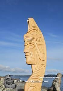 Chief, Thunderbird and Killer Whale Sculpture by Andrew Edwards, Coast Salish Nation