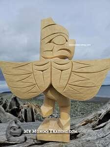 3D Eagle Sculpture, yellow cedar - Bear (Doug) Horne - SOLD