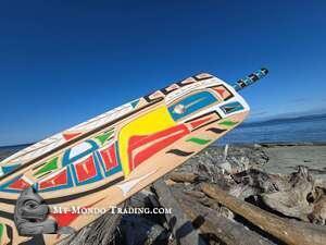 Red cedar Eagle feather, copper inlaid, by Brad Joseph Jr., Squamish Nation