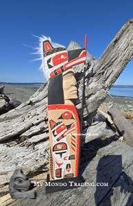 Wolf Chief in base, hand carved and direct from artist Brad Joseph Jr.