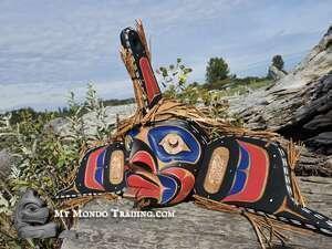 Killer Whale Man Mask, direct from Chief David Mungo Knox, Kwakiutl Nation