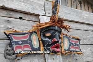 Wild Woman of the Ocean, 25", authentic art by Chief David Mungo Knox