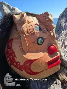 Bear Mother, large cedar mask, hand carved, authentic and direct from Gerry Sheena