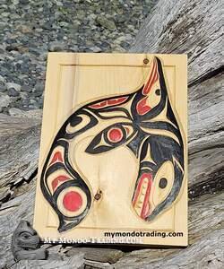 Leaping Killer Whale, cedar, hand carved by Howard LaFortune Jr.