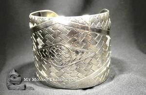 2" Sterling silver Weave cuff bracelet, by master jeweler Jody Sparrow