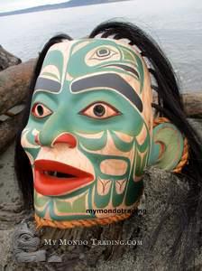 Tlingit Young Noble Woman, Eagle clan Mask by Janice Morin