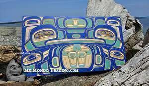 Authentic and carved Whale House Clan Crest, yellow cedar, Kolten Khasalus Grant