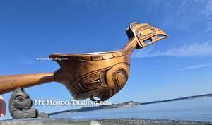 Dance Rattle, Raven and the Sun, by late artist Lloyd Wadhams Sr. (1938-1992)