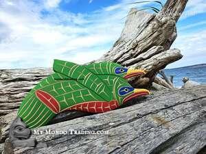 Hummingbirds, Birds of Love, hand carved cedar by Neil Baker 