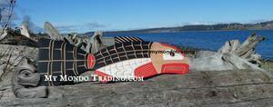 Red cedar Salmon, 27", Indigenous art by Neil Baker - SOLD 