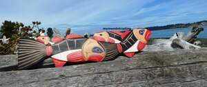 Salmon family (four salmon