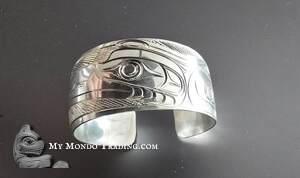 1" Sterling silver Kolus cuff bracelet, by Paddy Seaweed