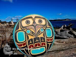 18" cedar, Eagle round, by hereditary Chief Peter W. Smith - SOLD