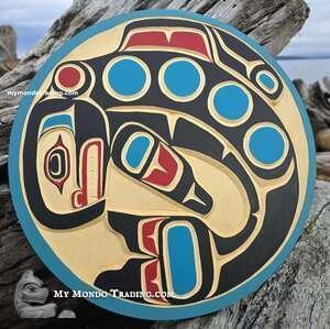 Yellow cedar, Leaping Killer Whale, superb quality by Peter Smith