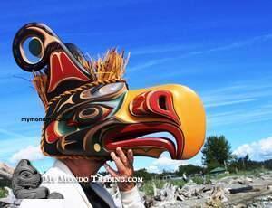 Thunderbird Mask, incredible piece by Tom D. Hunt, Walawidi - SOLD