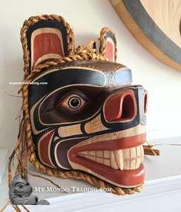 Grizzly Bear, beautiful mask, authentic and direct from the artist Randy Stiglitz 