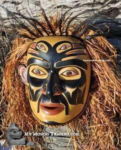 Double Raven Portrait Mask by Randy Stiglitz and Janice Morin
