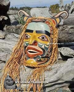 17" Sisiutl Komokwa Mask by Randy Stiglitz and Janice Morin