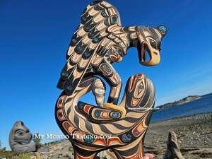 Thunderbird and Killer Whale, Abalone inlaid, Randy Stiglitz - SOLD