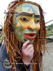 Frog spirit mask by Janice Morin and Randy Stiglitz - SOLD