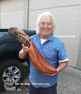 Cedar Raven Feast Ladle, superb quality by Kwakiutl artist Simon James