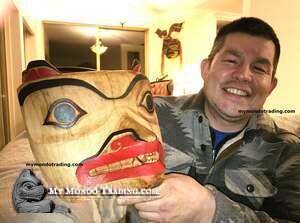 Grizzly (Smaxx) Bear Mask, old growth cedar by Rupert Jeffrey