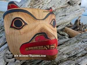 Grizzly (Smaxx) Bear Mask, old growth cedar by Rupert Jeffrey, Gitxskan Nation