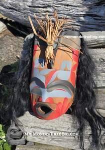 West Wind Mask and the Raven, authentic, Indigenous Mask by Rylan Amos