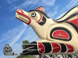 Big Wolf, clean carving, hand painted, authentic art direct from artist Sarah Robertson