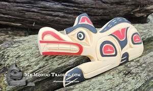 Wolf, quality carving by Sarah Daniels (nee Robertson), Kwakiutl art  