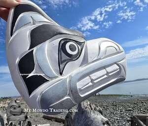 Spirit Bear head, authentic art by Sarah Robertson - Daniels, Kingcome Inlet 